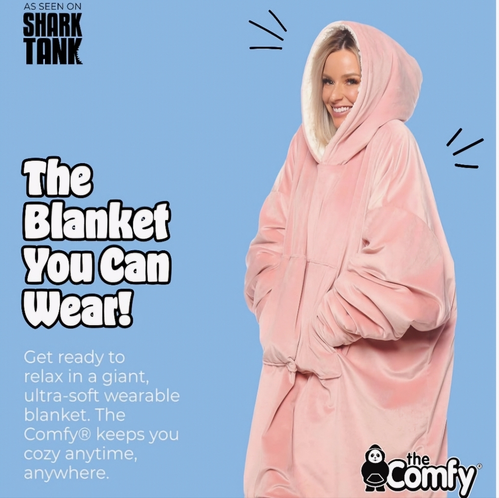 The Comfy Comfy Pink Oversized Hoodie Blanket